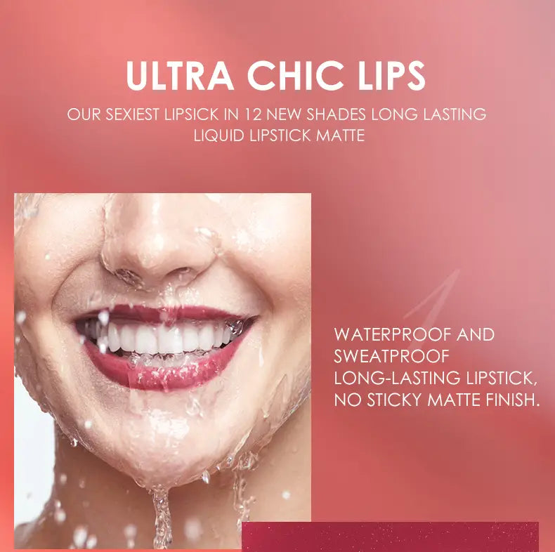 LANGMANNI 2Pcs Long-Lasting Lip Gloss & Liner Set